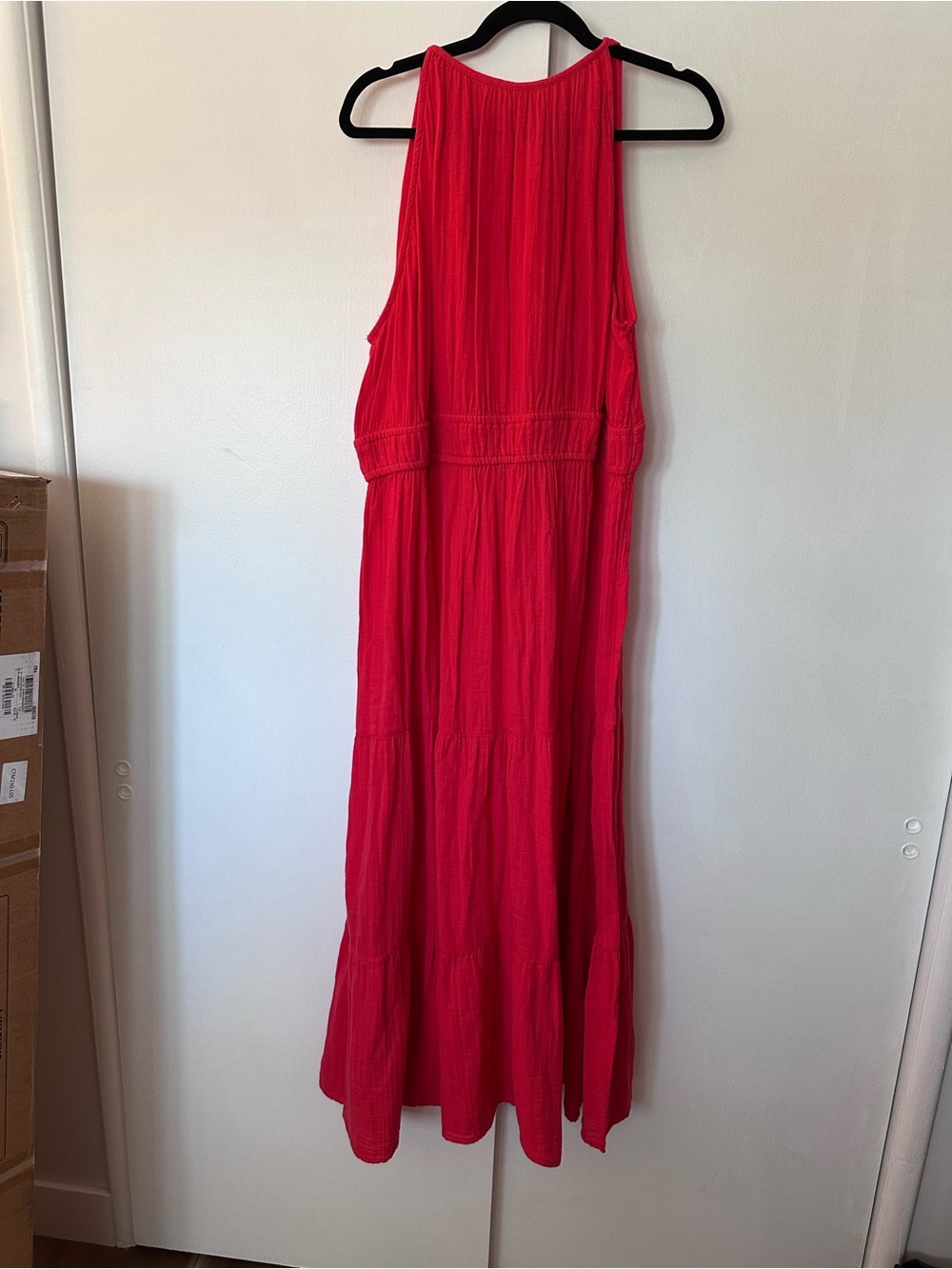 Old Navy Red coral Sleeveless Tiered Maxi Dress size xxl nwt - Picture 5 of 6